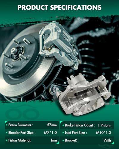 SCITOO Front Left Disc Brake Caliper With Bracket 18B5032C - size: Front Driver[18B5032C]