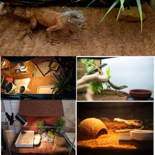 Hamiledyi Reptile Carpet 118"L x 16"W Natural Coconut Fiber Tortoise Carpet - size: 1 Pack/118 x 16 Inch