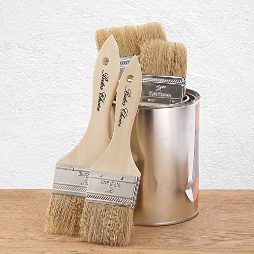 Bates- Chip Paint Brushes, 2 Inch, 9 Pack, Natural Bristle with Wood Handle - size: 2 Inch, 9 Pack