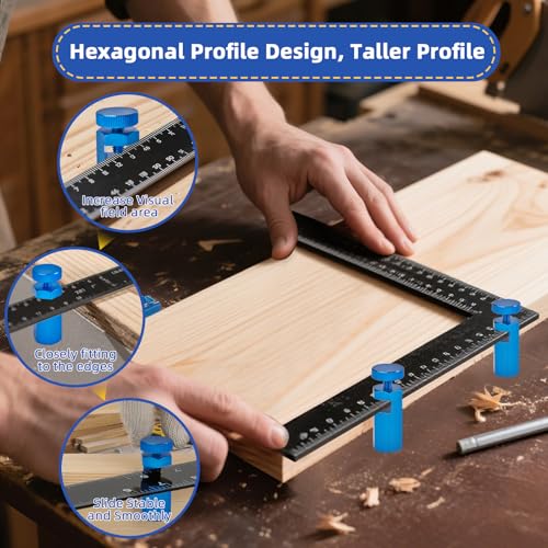 Stair Gauges for Framing Square, Metal Carpenter Layout Tool for Rafters