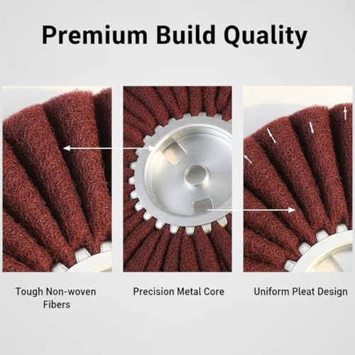 2 Pcs 8'' Airway Buffing Wheels with 5/8'' Arbor - style: Cotton+Non woven Wheels