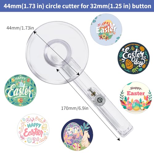 32mm/1.25 Inch Circle Cutter Button Maker Tools, Adjustable Multi-Size Badge Making Round Cutting Tool, Cutting Knife Photo Paper Model Circle (44-170mm) - size: 44-·70mm