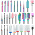 30Pcs Nail Drill Bits Set: 3/32 Inch Carbide Cuticle Ceramic Nail Bits - color: 30Pcs Nail Drill Bits