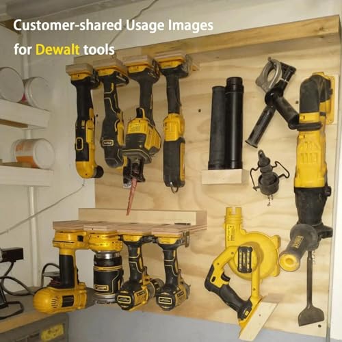 10PC Battery and Tool Holder for Dewalt 20V 60V, Wall Mount Organizer Storage Shelf with Screws, Compatible with DCB200 DCB201 DCB202 DCB203 DCB204 DCB205 DCB206 DCB208 DCB606 DCB609