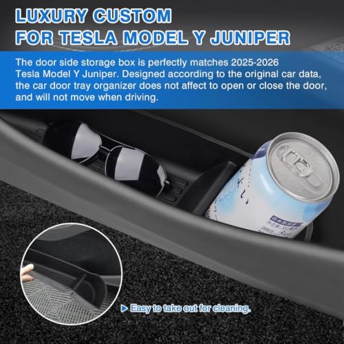 Shademax Car Door Organizer Tray for Tesla Model Y Juniper 2026 2025 / Y L - size: For Tesla Model Y Juniper 2025-2026