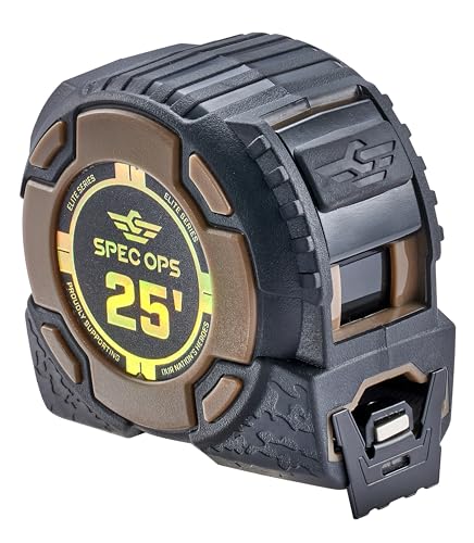 Spec Ops Elite Heavy Duty Tape Measure, Premium, 1.25" Blade, 25' Magnetic - color: Magnetic, size: 25-Foot
