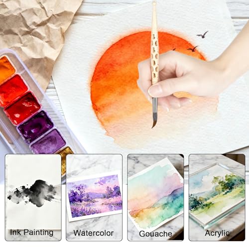 Round Watercolor Brush Size 10 - Large Synthetic Squirrel Hair Brush - size: Size 10