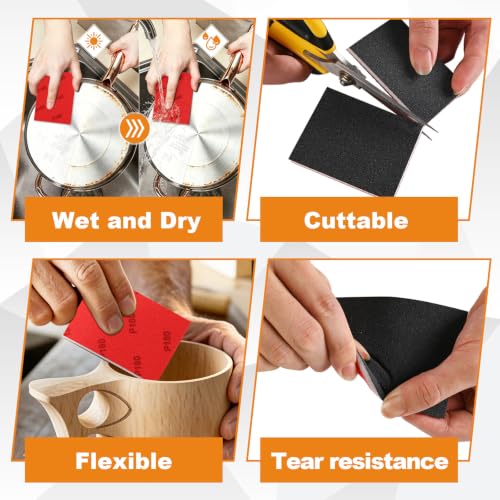 27 PCS 3x4 Inch Sanding Sponge, 600 Grit Sandpaper Pads Sanding Blocks Set - color: 600 Grit