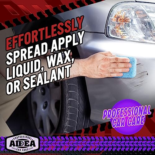 AIDEA Microfiber Applicator Pad-104PK, Car Wash Sponge, Blue - color: Light Blue, size: 104 PK