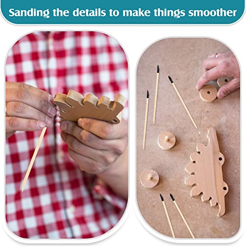Maxdot 120 Pcs Sanding Sticks, Polishing and Twigs Set, Water Drop - style: Water Drop