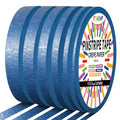 6 Rolls Pinstripe Masking Tape 1/16", 1/8", 1/4", 3/8",1/2", 3/4" - color: Dark Blue