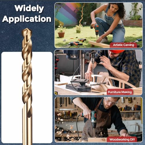 12pcs Micro Drill Bit #40 Diameter 2.489mm M2 HSS 135° for Metal - size: #40 (2.489mm)