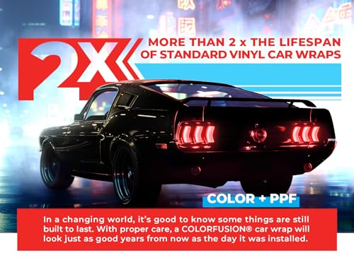 ColorFusion PPF by VViViD, Gloss Metallic Black Dry Apply PPF Vinyl Car Wrap Roll 10ft x 4.9ft - color: Gloss Metallic Black, size: 10ft x 4.9ft