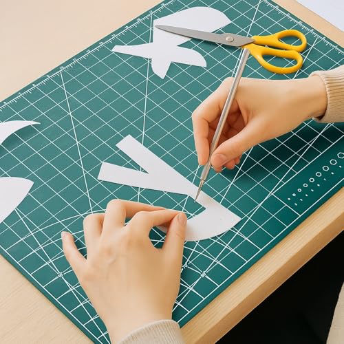 Self Healing PVC Cutting Mat, 2 pcs, 23" x 17", A2 - color: A2-Pink or Purple and Black or Gray