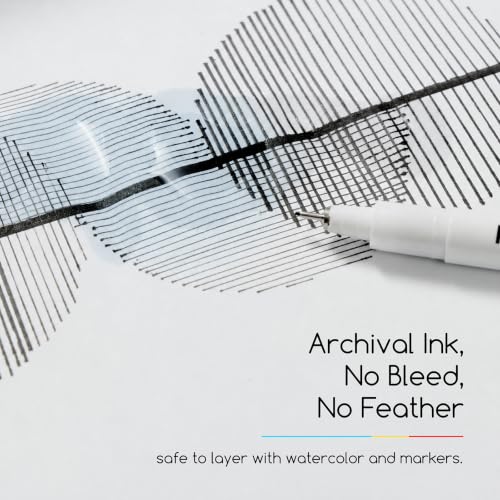 MEEDEN Micro Fineliner Drawing Pens: 0.5mm Needle Nib, 6 Pack, Black Ink - style: 0.5mm Needle Nib