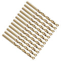 PATIKIL #4 Drill Bit Micro M2 High-Speed Steel 135° Gold Finish 12Pcs - size: #4
