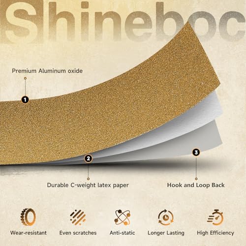 Shinboc Sandpaper Roll 80 Grit, Hook ＆ Loop Sand Paper 2-3/4 Inch x 13 Yd - size: 80 Grit, style: Hook and Loop