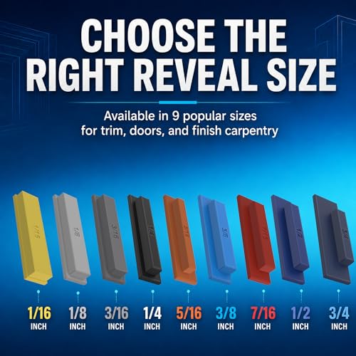 Rapid Reveal - Trim Reveal Tool - 3/16" Trim Gauge - Door Reveal Marking Tool - Durable ABS Plastic - Accurate Jamb Marking - Finish Carpentry & Woodworking Tool - Made in The USA (3/16 Inch Spacer) - size: 3/16 Inch