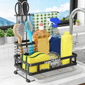 Godboat Kitchen Sink Organizer with Brush Rack - Sink Caddy with Drain-Pan