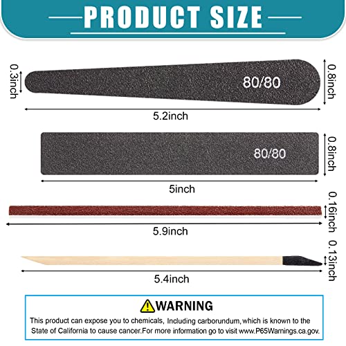 Maxdot 120 Pcs Sanding Sticks, Polishing and Twigs Set, Water Drop - style: Water Drop