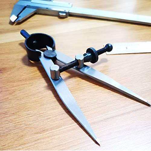 4 Inch Professional Leather Compass, Precision Spring Wing Divider/Scriber, Metal Compass for Woodworking, Metalworking (Pack of 3) - size: 4 inch (Pack of 3)
