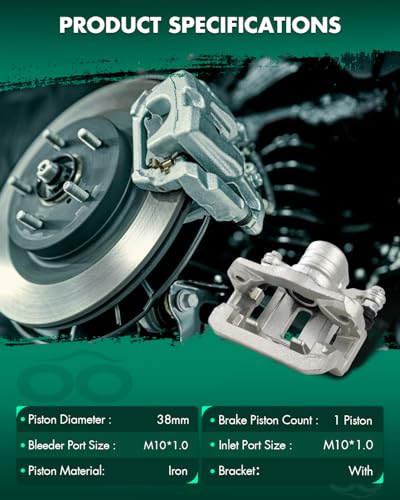 SCITOO Rear Left & Right Disc Brake Calipers With Bracket 19B2994A 19B2995A - size: Rear[19B2994A & 19B2995A]