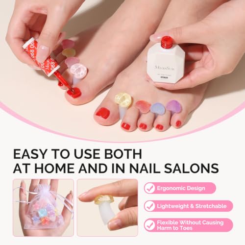 MelodySusie 32Pcs Silicone Toe Separators, Toe Spacers for Pedicure - size: 32Pcs-B