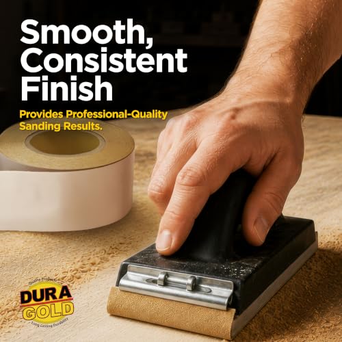 Dura-Gold Gold PSA Longboard Sandpaper, 800 Grit, 20 Yard Roll, 2-3/4" Wide - size: 800-Grit