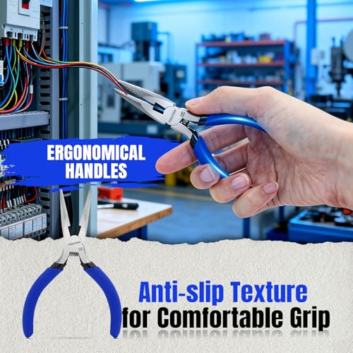 2-Piece Precision Pliers Set 5 Inch Mini Needle Nose Pliers & Wire Cutters - size: Needle Nose Pliers & Flush Cutters
