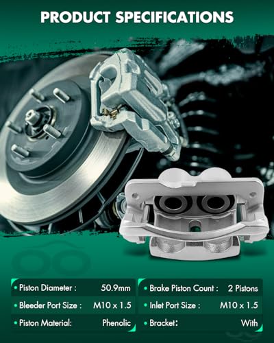 SCITOO - Front Right/Rear Left Brake Caliper For Cadillac,For Chevy,For GMC - size: Front Passenger[18-B4728]Silver