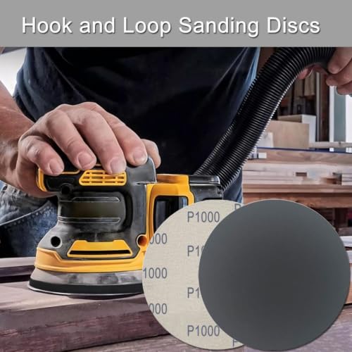 6 Inch 50 Pcs Wet Dry Hook and Loop Sanding Discs, No Hole, 5000 Grit - style: Grit 5000