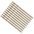 METALLIXITY Micro Drill Bit #35 10Pcs 4341 HSS Small Bits 118° Gold Finish - size: #35 (2.794mm)