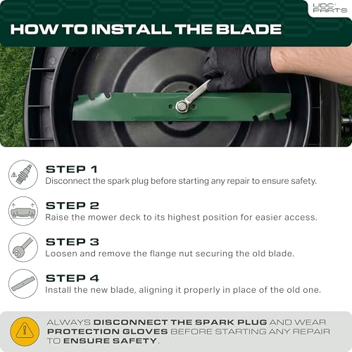 UDC Parts 532173921 Lawn Mower Blades Replacement for Husqvarna 48", 3 Pack - size: 16-5/8" - 5 pt star