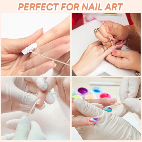 200 Dual-Tip Micro Swabs, Pointed Cotton Swabs for Nails & Makeup - color: 200 Dual-tip