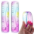 2 PCS 6 Inch Flexible Ruler, Bendable Plastic Ruler, Soft Bendable Gradient Colour Rulers with Centimeters and Inches for Student School Classroom Office Supplies - size: 6 Inch