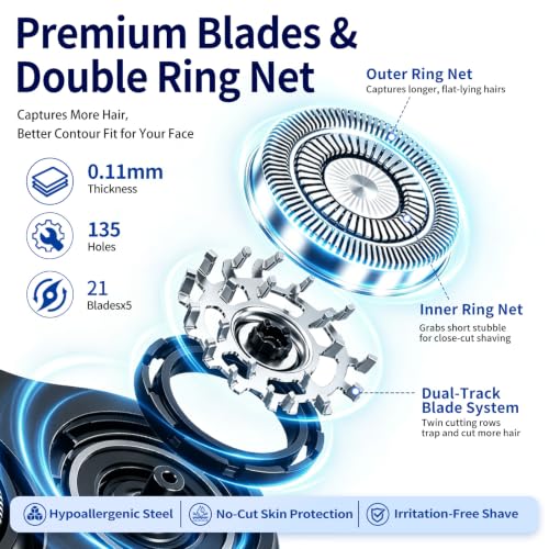 Shaver Replacment Blades Compatible with Remington Balder Pro XR7000 XR1500 - size: 3 pack