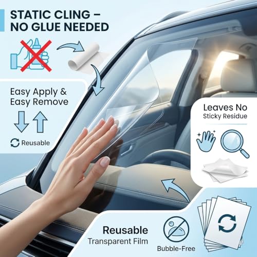 JDDRY Car Windshield Sticker,Windshield Applicator,Clear,5PCS
