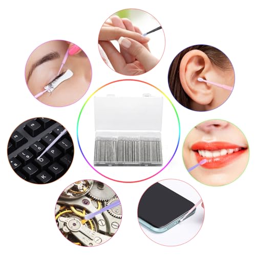 300Pcs Disposable Micro Applicators,2.0mm Microfiber Brushes - color: BLACK