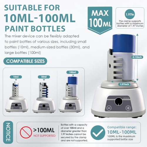 MVM-Pro Hands-Free Vortex Paint Shaker, 3000RPM - color: White