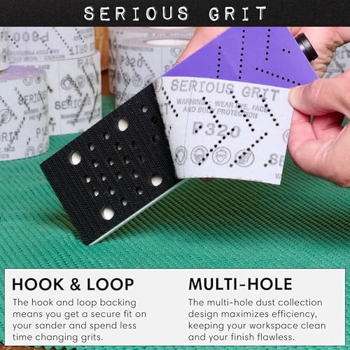 Serious Grit - P60 Grit Ceramic Hook & Loop Sandpaper Roll - 70mm x 12m - size: 60 Grit