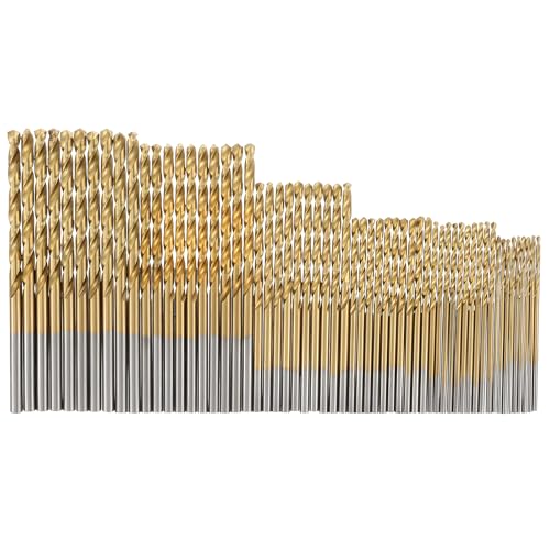 60pcs Fully Ground Micro Bits, Titanium Twist Drill Bit Set