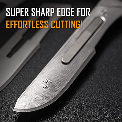 KeyUnity KA00 10pcs #10 Knife Blades Replacement Utility Knife Blade for Arts & Crafts, Plant Cutting, Clay Modeling, Podiatry, Dermaplaning & More - color: #10