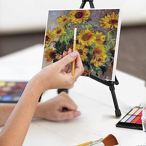 AROIC 6 Pack 14'' Tabletop Easels, Black Steel Table Top Easels for Display - style: 6P