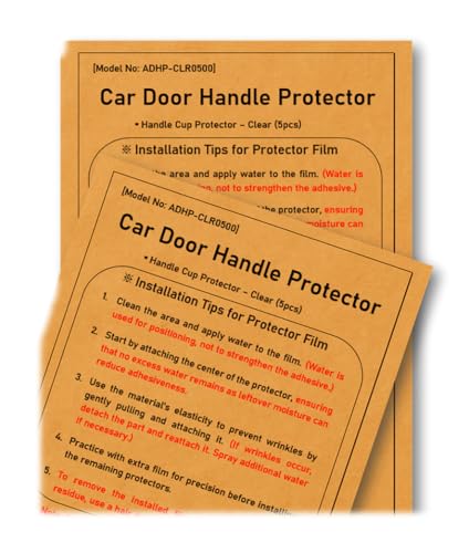 [3M]-5pcs Customized Car Door Handle Cup Protector Made with 3M PPF - color: Clear/5pcs