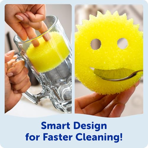 Scrub Daddy Scratch-Free Multipurpose Kitchen Sponges - Bulk Dish Sponges for Kitchen, Bathroom, Household Cleaning & More - Made with BPA-Free Polymer Foam (5 Count) - size: 5 Count (Pack of 1)