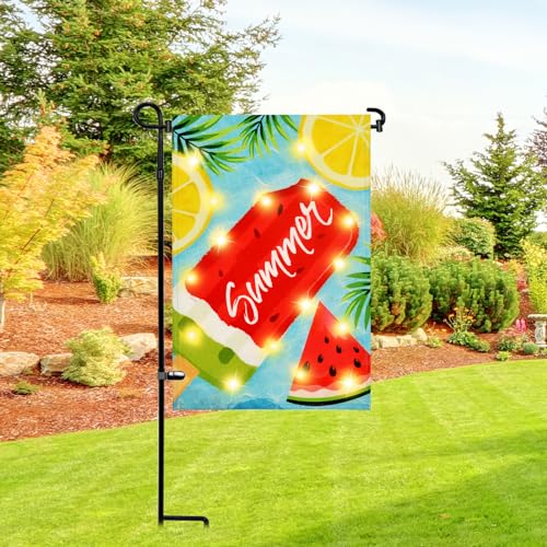 3 Pack Garden Flag Stand Holder Pole, Proof Metal Paint Yard Flag Stand - color: 3Pack Flagpole, size: 12x18 Inch