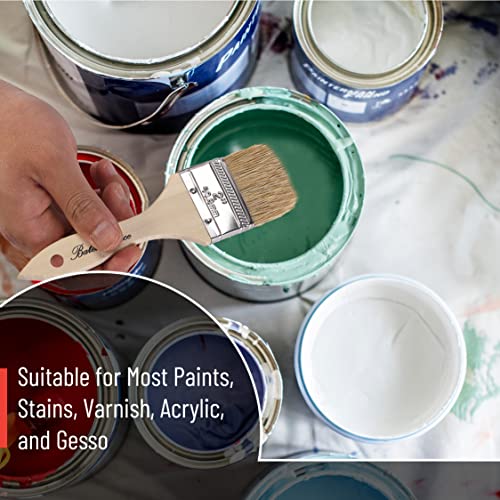 Bates- Chip Paint Brushes, 2 Inch, 9 Pack, Natural Bristle with Wood Handle - size: 2 Inch, 9 Pack