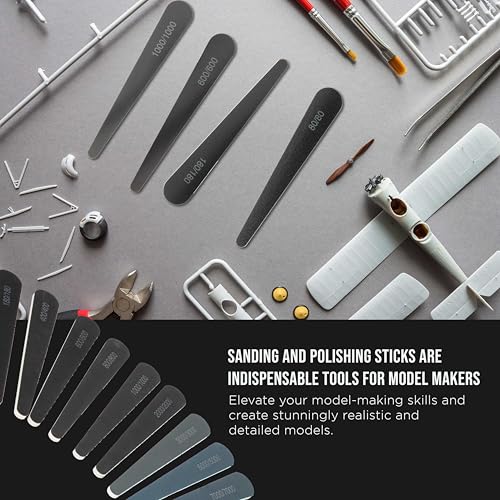 Dura-Gold Sanding Sticks & Polishing Sticks for Plastic Models, Water Drop