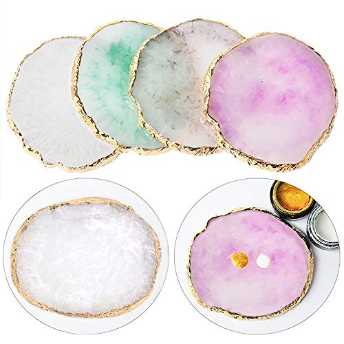 Resin Nail Art Palette, Nail Polish Painting Mixed Palette, P/White - color: Pink+white