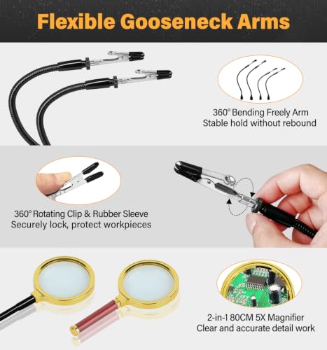 Helping Hands Soldering Station Magnifying Glass PCB Holder Tool - size: Medium